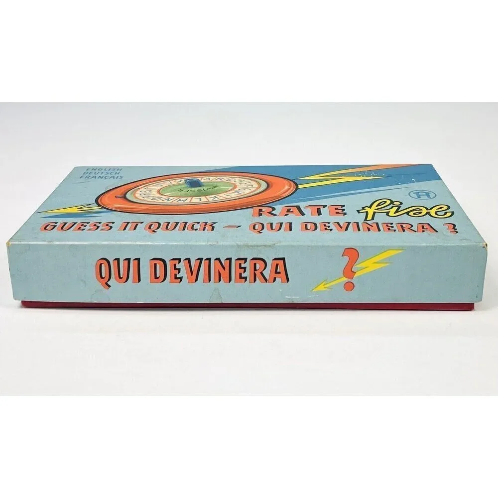 VTG 1950s Rate Fix GUESS IT QUICK Trivia Game English Dutch French COMPLETE EUC